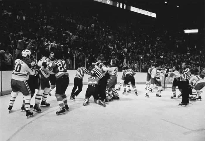 Framed Print : Flyers Vs Canadiens Ice Hockey Fight Framed Print : Flyers Vs Canadiens Ice Hockey Fight