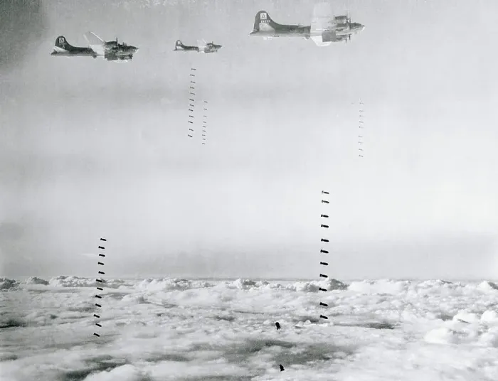 Framed Print : US Flying Fortresses Over Germany Framed Print : US Flying Fortresses Over Germany