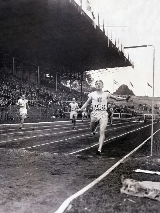 Framed Print : F.M. Taylor Wins 400 Meter Olympic Hurdles Framed Print : F.M. Taylor Wins 400 Meter Olympic Hurdles