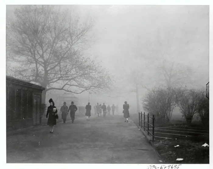 Framed Print : Fog Scene. 12 / 4 / 41-New York, NY: Fog scene at the Battery Framed Print : Fog Scene. 12 / 4 / 41-New York, NY: Fog scene at the Battery