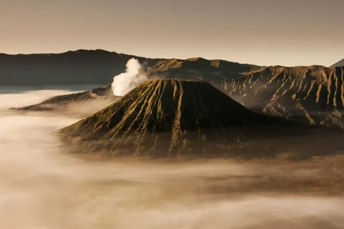 Framed Print : Foggy Bromo, Indonesia Framed Print : Foggy Bromo, Indonesia