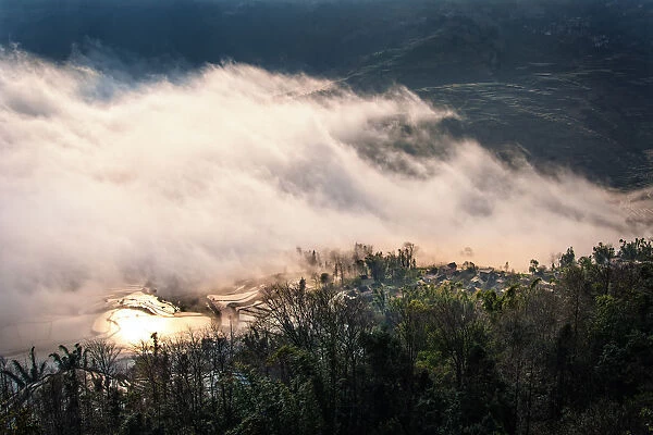 Foggy day in Yuanyang