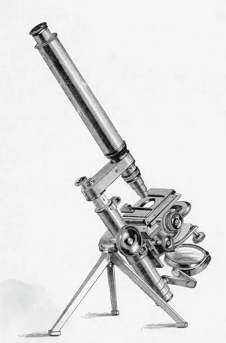 Framed Print : Folding Microscope; Engraving Framed Print : Folding Microscope; Engraving