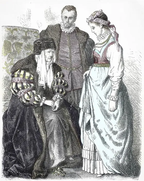 Framed Print : Folk traditional costume, clothing, history of costumes, Polish noblemen in court costume, 16th century, Poland, Historical, digitally restored reproduction of a 19th century original Framed Print : Folk traditional costume, clothing, history of costumes, Polish noblemen in court costume, 16th century, Poland, Historical, digitally restored reproduction of a 19th century original