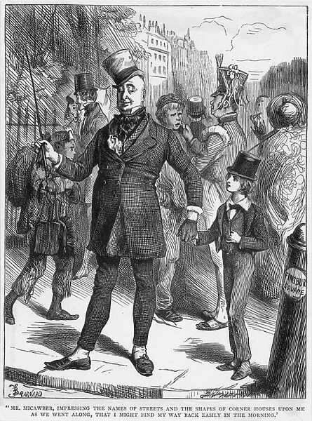 Follow Me. circa 1850: David Copperfield in Finsbury Square