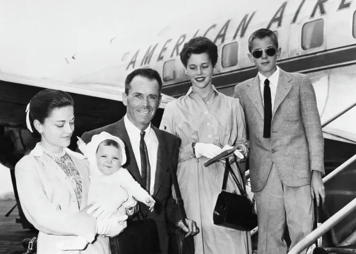 Framed Print : Fonda Family at Airport Framed Print : Fonda Family at Airport