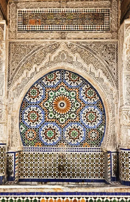 Framed Print : Fontaine Place an-Nejjarine 8Fez, Morocco) Framed Print : Fontaine Place an-Nejjarine 8Fez, Morocco)