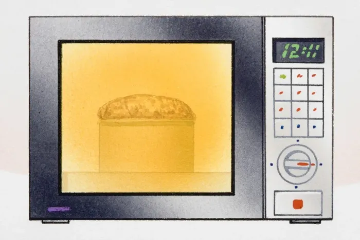 Framed Print : Food cooking in microwave Framed Print : Food cooking in microwave