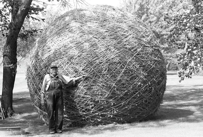 Framed Print : Ten Foot Ball of Twine