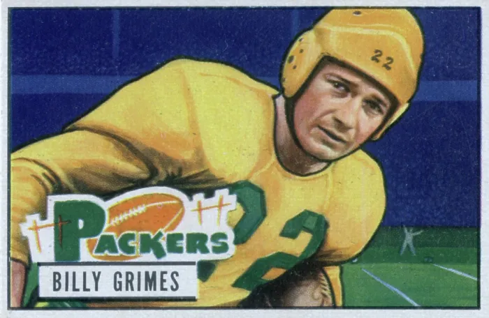 Framed Print : Football Card Of Billy Grimes
