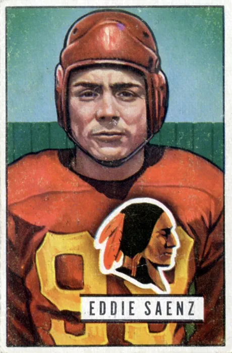 Framed Print : Football Card Of Eddie Saenz Framed Print : Football Card Of Eddie Saenz