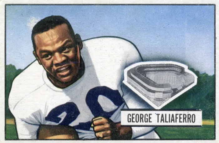 Framed Print : Football Card Of George Taliaferro