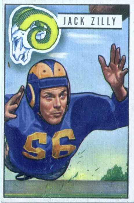 Framed Print : Football Card Of Jack Zilly Framed Print : Football Card Of Jack Zilly