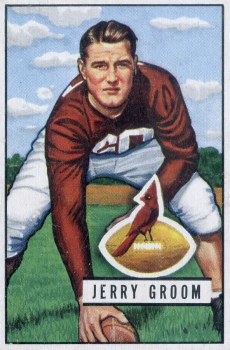 Framed Print : Football Card Of Jerry Groom