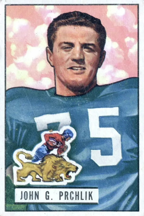 Framed Print : Football Card Of John Prchlik Framed Print : Football Card Of John Prchlik