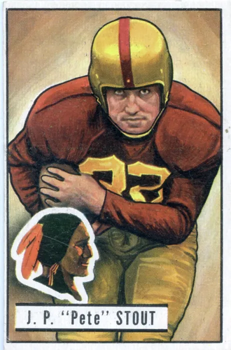 Framed Print : Football Card Of Pete Stout