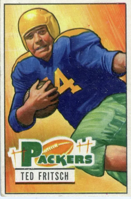 Framed Print : Football Card Of Ted Fritsch