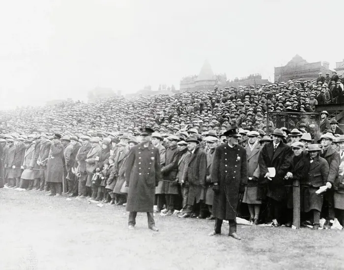Framed Print : Football Crowd Watching Red Grange Play Framed Print : Football Crowd Watching Red Grange Play