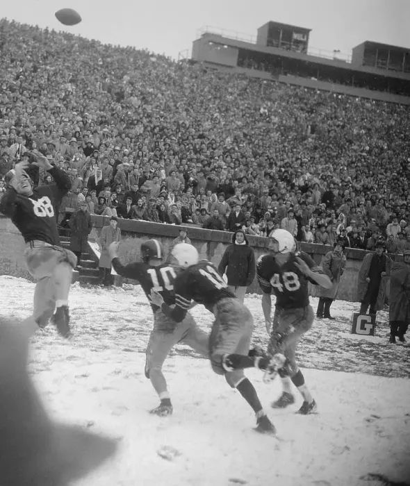 Framed Print : Football Flies Over Ted Kennedy's Head Framed Print : Football Flies Over Ted Kennedy's Head