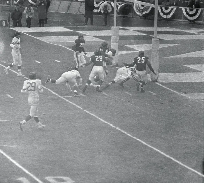Framed Print : A Football Game in Progress Framed Print : A Football Game in Progress