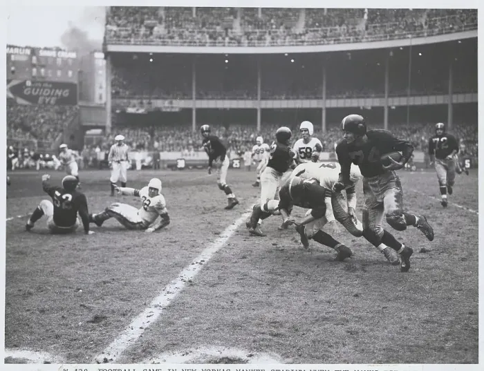 Framed Print : Football Game in Yankee Stadium