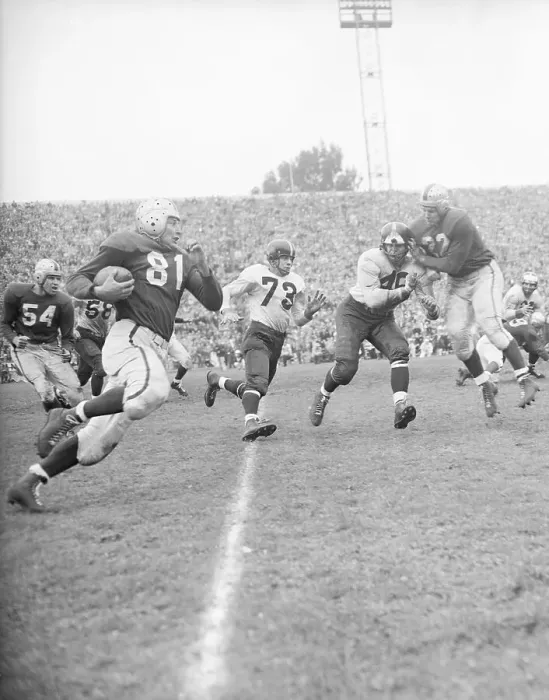 Framed Print : Football; Man Running W / Ball; Other Bloc