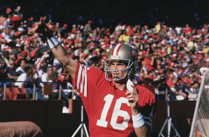 Framed Print : Football Player Joe Montana on the Field Framed Print : Football Player Joe Montana on the Field