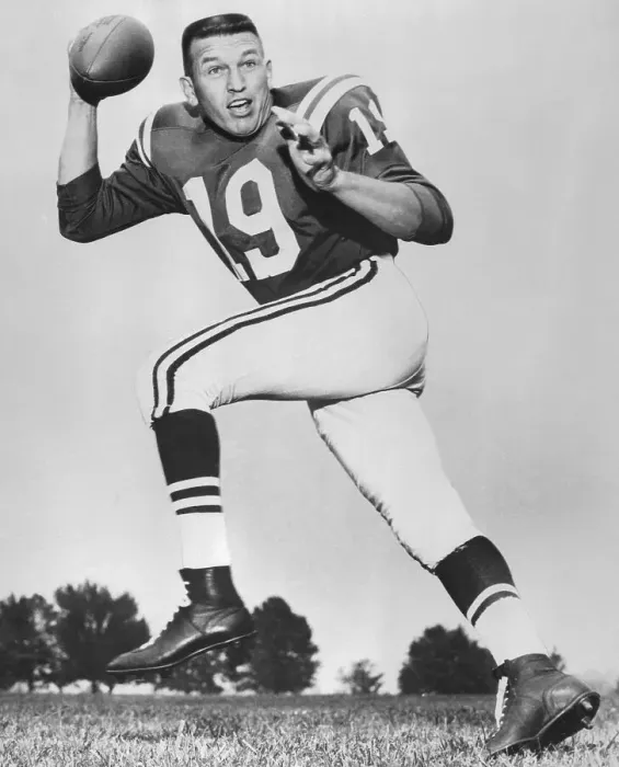 Framed Print : Football Player Johnny Unitas Running with Football Framed Print : Football Player Johnny Unitas Running with Football