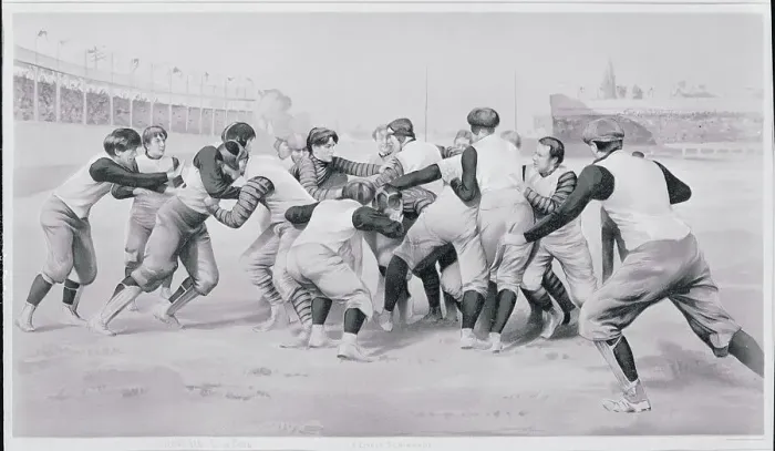 Framed Print : Football Scrimmage Framed Print : Football Scrimmage