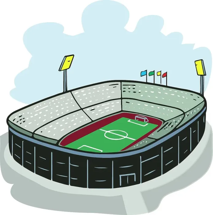 Framed Print : Football soccer stadium illustration Framed Print : Football soccer stadium illustration