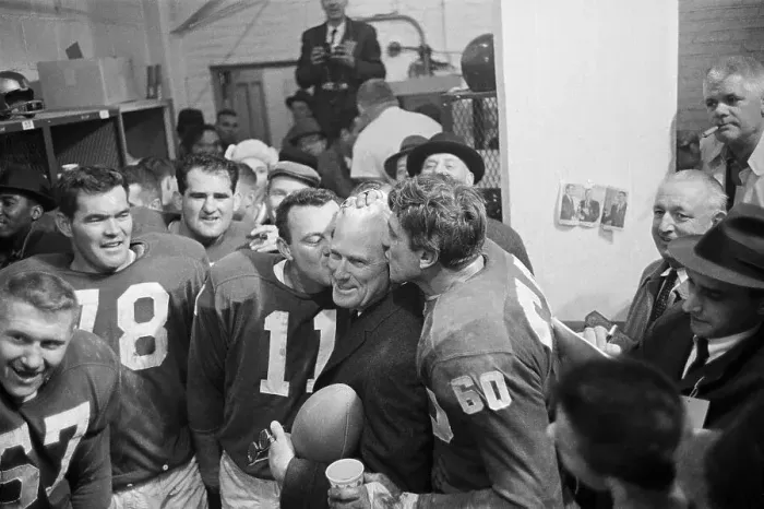 Framed Print : Football Team Celebrating Victory Framed Print : Football Team Celebrating Victory