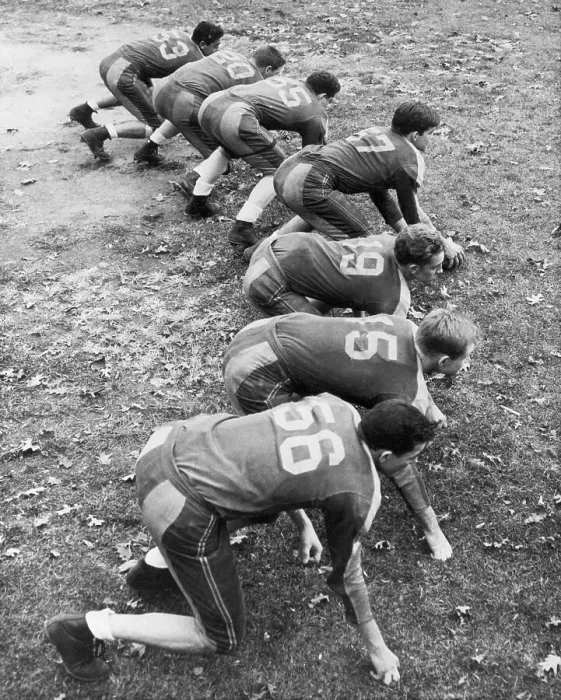 Framed Print : Football Team in Inverted Formation Framed Print : Football Team in Inverted Formation