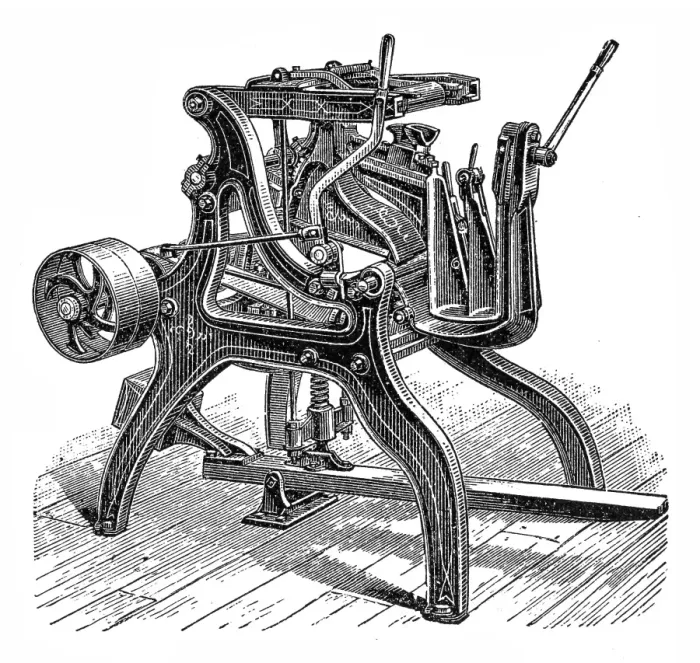Framed Print : Footwear manufacturing, Sole Sleek machine