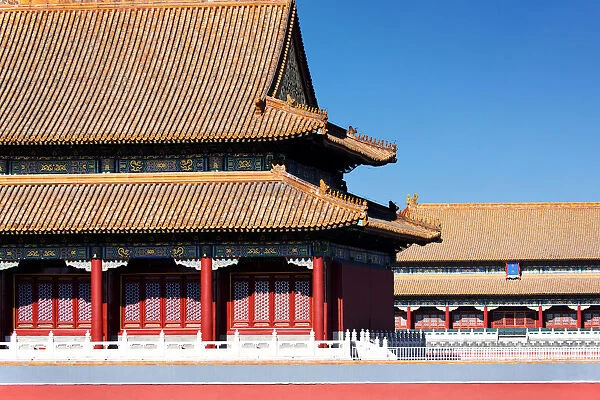 The Forbidden City under blue sky