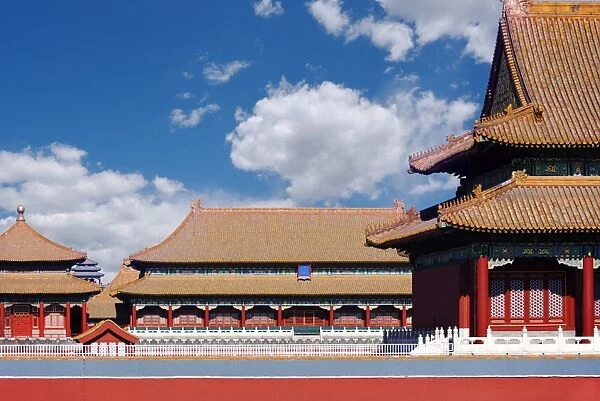 The Forbidden City under blue sky in Beijing, China