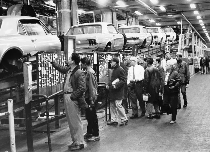 Framed Print : Ford Auto Workers Punching Time Clocks Framed Print : Ford Auto Workers Punching Time Clocks