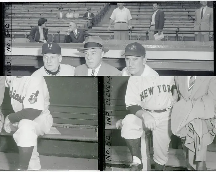 Framed Print : Ford Frick Sitting Between Leo Durocher and Al Lopez Framed Print : Ford Frick Sitting Between Leo Durocher and Al Lopez