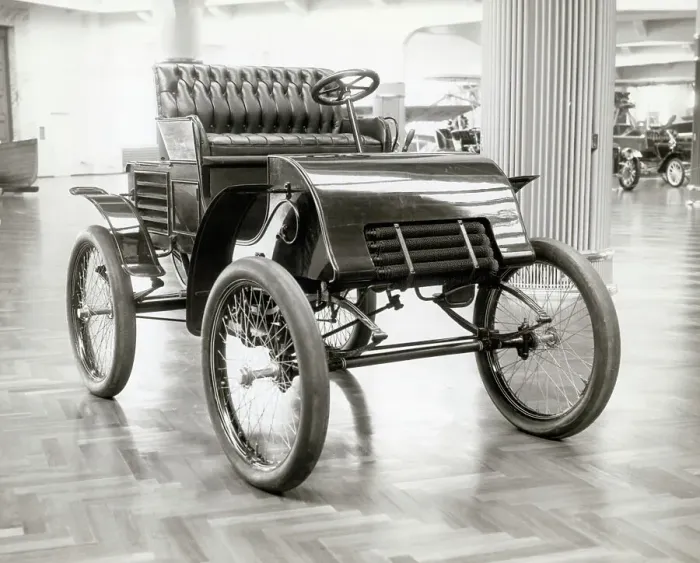 Framed Print : Ford Model Car on Showroom Floor Framed Print : Ford Model Car on Showroom Floor