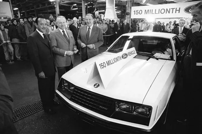 Framed Print : Ford Officials Commemorating Milestone Car Framed Print : Ford Officials Commemorating Milestone Car