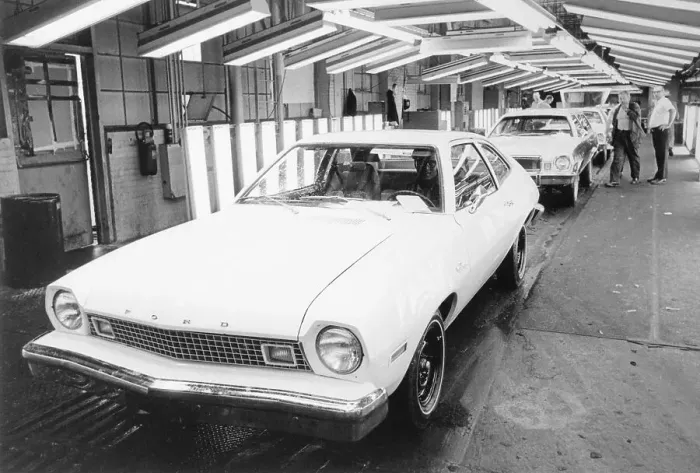 Framed Print : Ford Pinto Pony Coming off Assembly Line Framed Print : Ford Pinto Pony Coming off Assembly Line