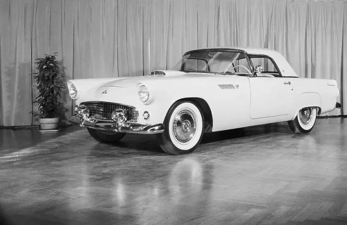 Framed Print : Ford Thunderbird on Display Framed Print : Ford Thunderbird on Display