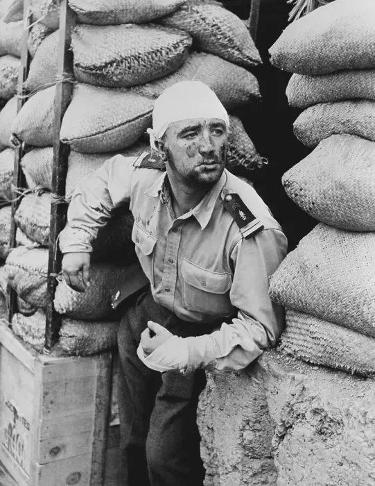 Framed Print : Foreign Legion Lieutenant Between Stacked Goods Framed Print : Foreign Legion Lieutenant Between Stacked Goods