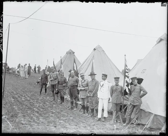 Framed Print : Foreign Officials at Gettysburg Camp Framed Print : Foreign Officials at Gettysburg Camp