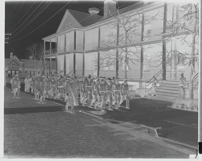 Framed Print : Forest Army Recruits Being Taught to March Framed Print : Forest Army Recruits Being Taught to March