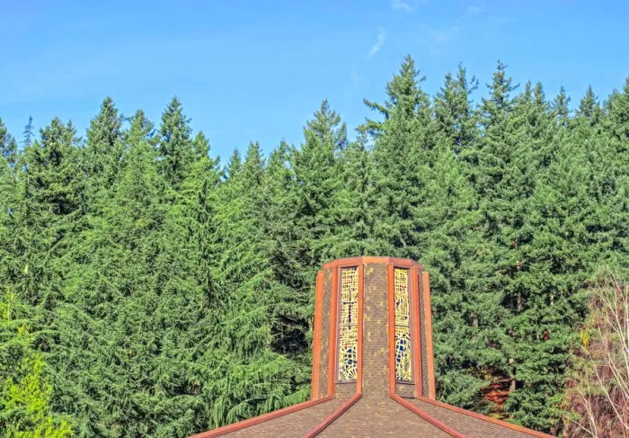 Framed Print : Forest Church