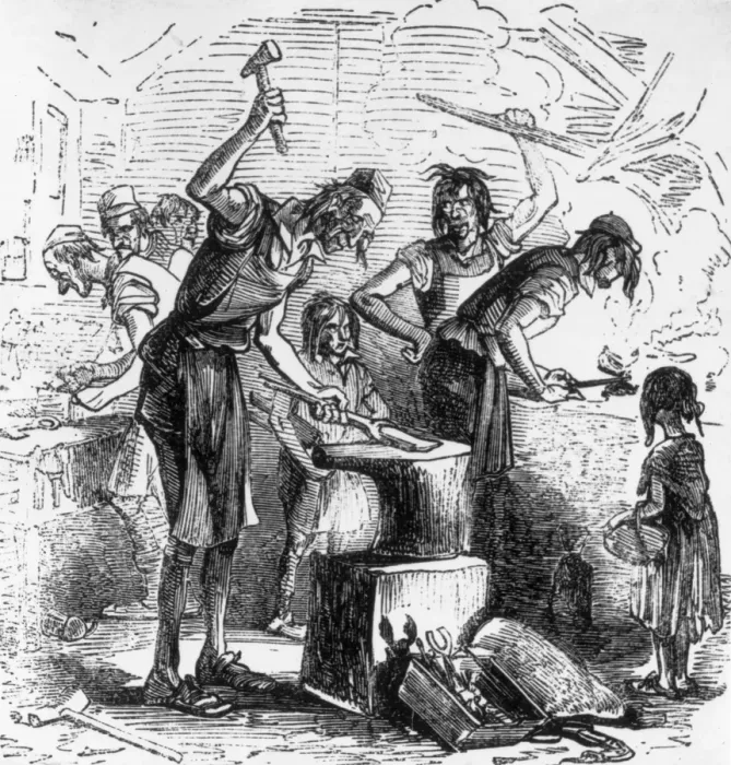Framed Print : Forging Children Framed Print : Forging Children