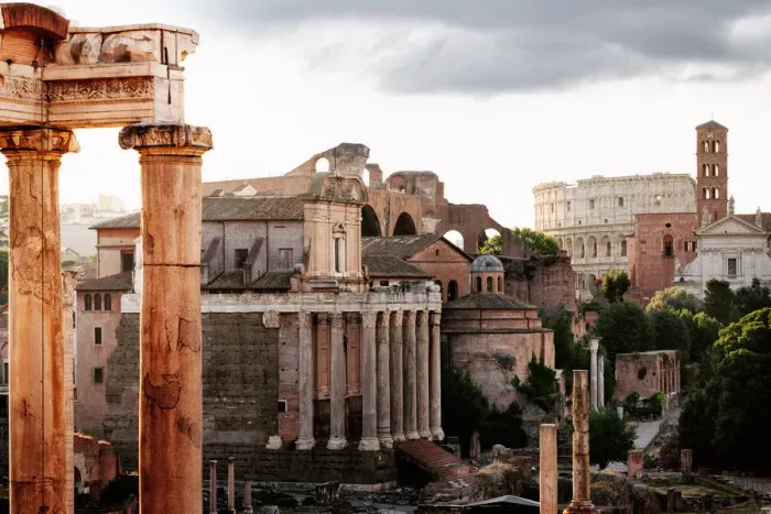Framed Print : Fori Imperiali (Roman Forum), ruins of the ancient Roman Empire Framed Print : Fori Imperiali (Roman Forum), ruins of the ancient Roman Empire