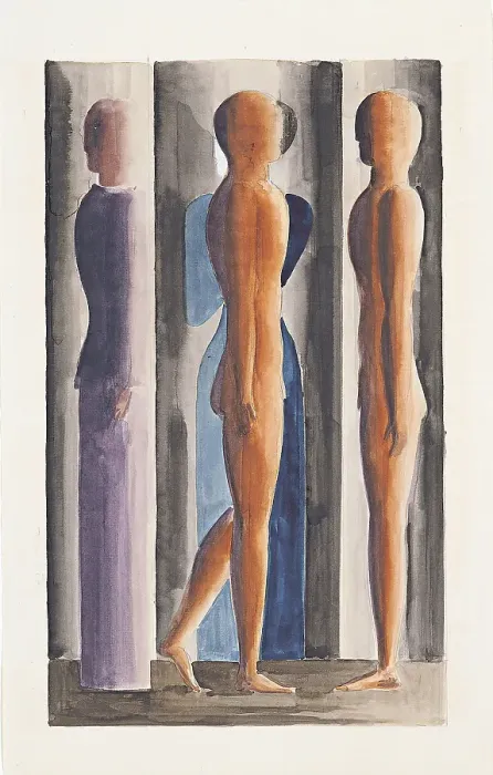 Framed Print : Formation. Tri-partition, 1926. Artist: Schlemmer, Oskar (1888-1943) Framed Print : Formation. Tri-partition, 1926. Artist: Schlemmer, Oskar (1888-1943)