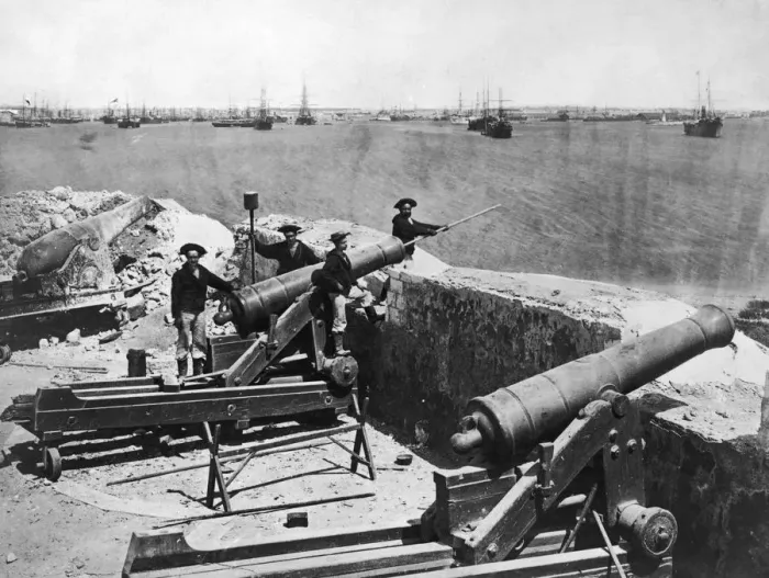 Framed Print : Fort Mex. The defence of the Egyptian Fort Mex in Alexandria Framed Print : Fort Mex. The defence of the Egyptian Fort Mex in Alexandria
