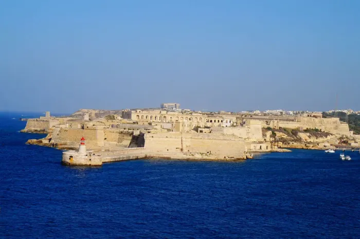 Framed Print : Fort Ricasoli at Dusk, Seen from Valletta, Malta Framed Print : Fort Ricasoli at Dusk, Seen from Valletta, Malta